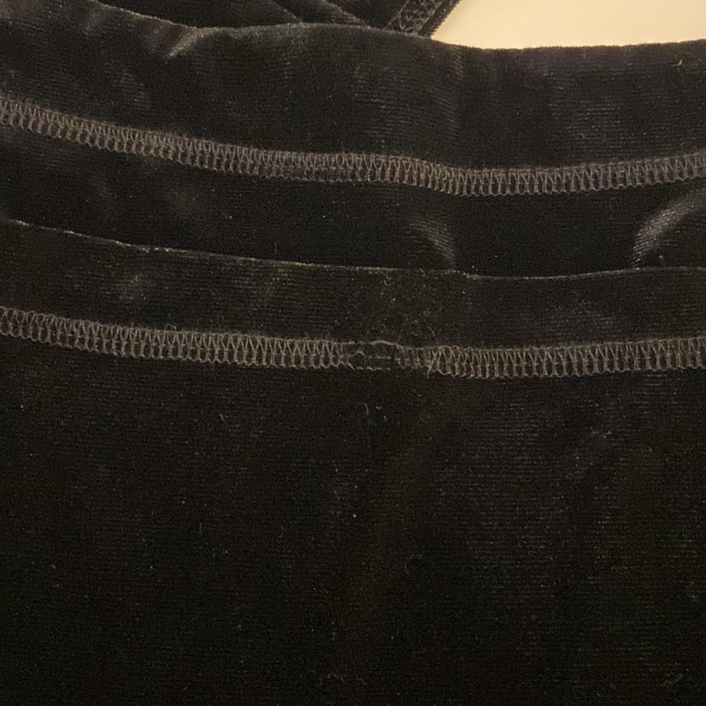 Vtg 90s Carol Anderson Velvet Jumper Dress Overalls Skirtalls Long Modest MP - Picture 7 of 8